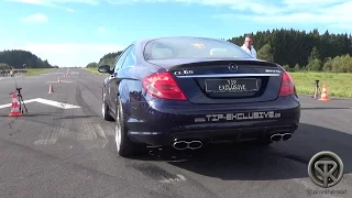 Mercedes CL65 AMG V12 BITURBO - Accelerations Sounds + Burnout!