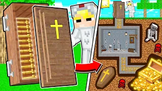 TÔ GÀ THỬ THÁCH 24H XÂY HẦM 100% BÍ MẬT KINH DỊ TRONG MINECRAFT*CĂN HẦM BÍ MẬT ĐÁNG SỢ