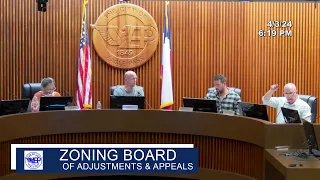 ZONING BOARD OF ADJUSTMENTS AND APPEALS MEETING, APRIL 3, 2024. CITY HALL 100 S MONROE ST.