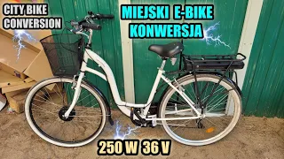 250W 36v Przedni silnik przekładniowy - Konwersja miejskiego roweru na ebike | City ebike conversion