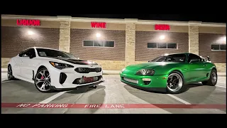 1200hp supra vs Kia stinger vs Scat