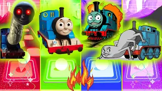 THOMAS TRAIN EXE vs THOMAS THE TRAIN vs EVIL THOMAS TRAIN vs SPIDER THOMAS Tiles Hop EDM Rush