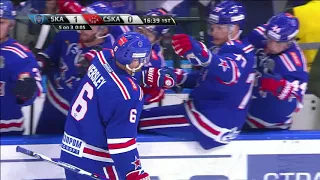 Hersley fires one to open the scoring in 10th KHL season