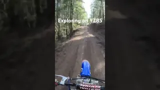 Exploring countryside trails on YZ85 dirt bike