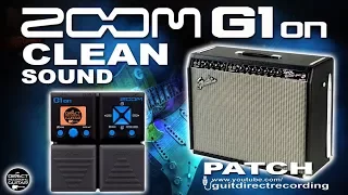 ZOOM G1on CLEAN SOUND G1xon for Direct PA use or Direct Recordings [Som Limpo em Linha].