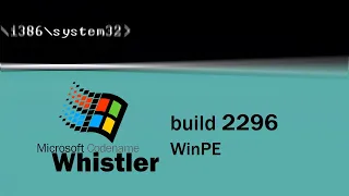 Taking a look at Windows Whistler WinPE (build 2296)