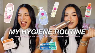 MY IN-DEPTH HYGIENE ROUTINE | how to smell good all day! *body care, feminine hygiene, hair, etc.!*