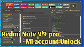 Redmi Note 9 Mi Account Remove With Unlock Tool - redmi note 9 mi account