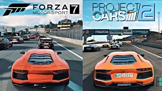 FORZA 7 vs PROJECT CARS 2 | Side by Side Gameplay Comparison!