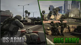 US Army VS Russian Army (LS at War) #2 | WW3 | GTA 5 Military Mods