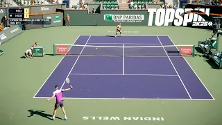 Top Spin 2K25 - Roger Federer Vs Andy Murray - HYPER TIE BREAK - Indian Wells Open (PS5)