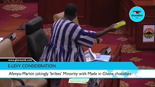 Afenyo-Markin jokingly 'bribes' Minority with Made in Ghana chocolate