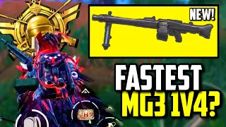 FASTEST 1V4 WITH NEW MG3 LIGHT MACHINE GUN! | PUBG Mobile