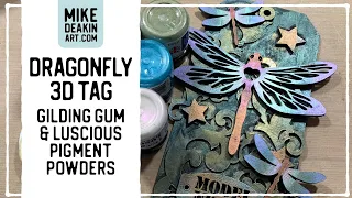 Dragonfly 3D Tag with Luscious Pigment Powders