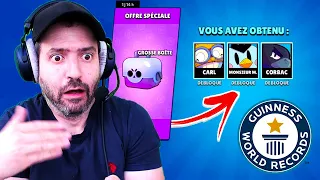 RECORD DU MONDE BATTU ! par cette GROSSE BOITE PHENOMENALE ! (brawl stars pack opening)