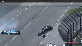 2017 Indy500 Crash of Scott Dixon and Jay Howard