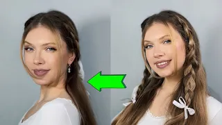 ДВЕ ЗАМЕЧАТЕЛЬНЫЕ ПРИЧЕСКИ НА КАЖДЫЙ ДЕНЬ ЗА 5 МИНУТ! 🎀 Super Easy  5 min Everyday Hairstyles