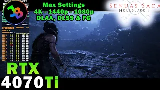 Senua's Saga: Hellblade 2 | RTX 4070 Ti | Ryzen 7 5800X3D | 4K - 1440p - 1080p | Maximum Settings