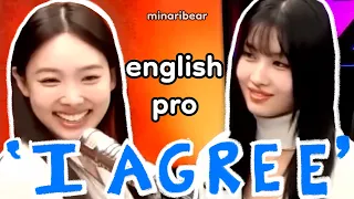 nayeon's response was in a *perfect* english accent