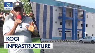 Kogi Infrastructure: Governor Yahaya Bello Inspects School And Bridge