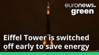 Watch lights on the Eiffel Tower switch off as France fears winter energy shortage