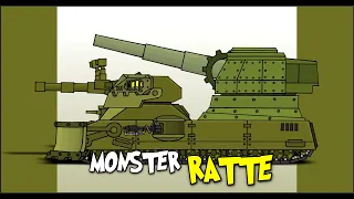 How To Draw Monster RATTE With Combat Tube | HomeAnimations - Cartoons About Tanks