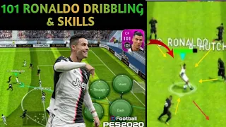 TYPICAL 101 RATED CRISTIANO RONALDO SKILLS IN PES 20 MOBILE