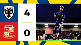 AFC Wimbledon 4-0 Swindon Town 📺 | Dons turn on the style 🤌 | Highlights 🟡🔵