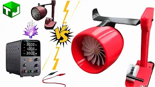 I Applied High Voltage to Electric TOYS 【DANGEROUS】| High Voltage VS Airplane turbine