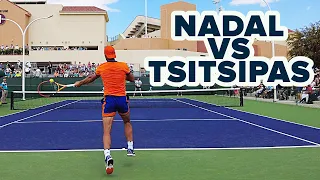 Rafael Nadal vs Stefanos Tsitsipas UNBELIEVABLE practice match at 2022 Indian Wells