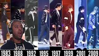 Michael Jackson: Billie Jean Moonwalk Evolution - British Guy Reacts