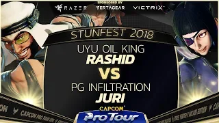 UYU Oil King (Rashid) vs PG Infiltration (Juri) Stunfest 2018 - Top 8 Winners Finals - CPT 2018