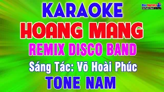 Hoang Mang Karaoke Tone Nam Remix | Ngày Qua Ngày Gió Thét Gào Vì Em Hững Hờ || Karaoke Đại Nghiệp