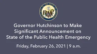 LIVE: Gov. Hutchinson Makes Significant Announcement on State of the Public Health Emergency