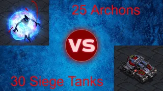 Can 25 Archons Break through 30 Siege Tanks