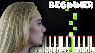 Easy On Me - Adele | BEGINNER PIANO TUTORIAL + SHEET MUSIC by Betacustic