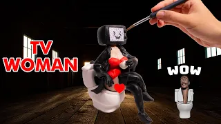 Making TV WOMAN  [ Skibidi Toilet ] with clay