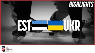 Highlights | Estonia vs. Ukraine | 2022 IIHF Ice Hockey World Championship | Division I Group B