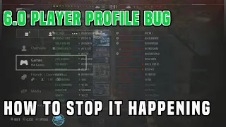 Wot Console // Player profile bug fix // HOW TO STOP IT // 6.0 update //