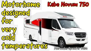 Extreme winter RV. Kabe Novum 750 LGB