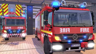 Emergency Call 112 - London Firefighters on Duty! 4K