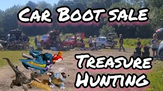 Hunting for toys at the car boot sale