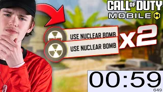 I Almost broke the FASTEST Double Nuke Record.... (CoD: Mobile)