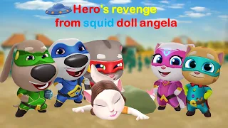 Hero's revenge from squid doll angela😡🛸
