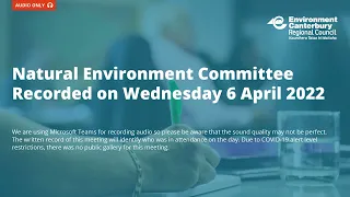 Natural Environment Committee 6 April 2022