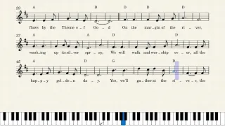Easy Piano Hymn Tutorial: How to Play Shall We Gather at the River, Notes + Lyrics