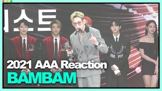 [ENG] 2021 AAA OFFICIAL BamBam reaction 뱀뱀 리액션 [2021 Asia Artist Awards]