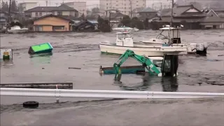 Tsunami Rushes Up Canal, Tagajo City 3/11/2011 [Fixed]