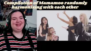 Compilation of Mamamoo randomly harmonizing with each other REACTION