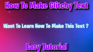 Tutorial : The Best Glitchy Text - Premiere Pro